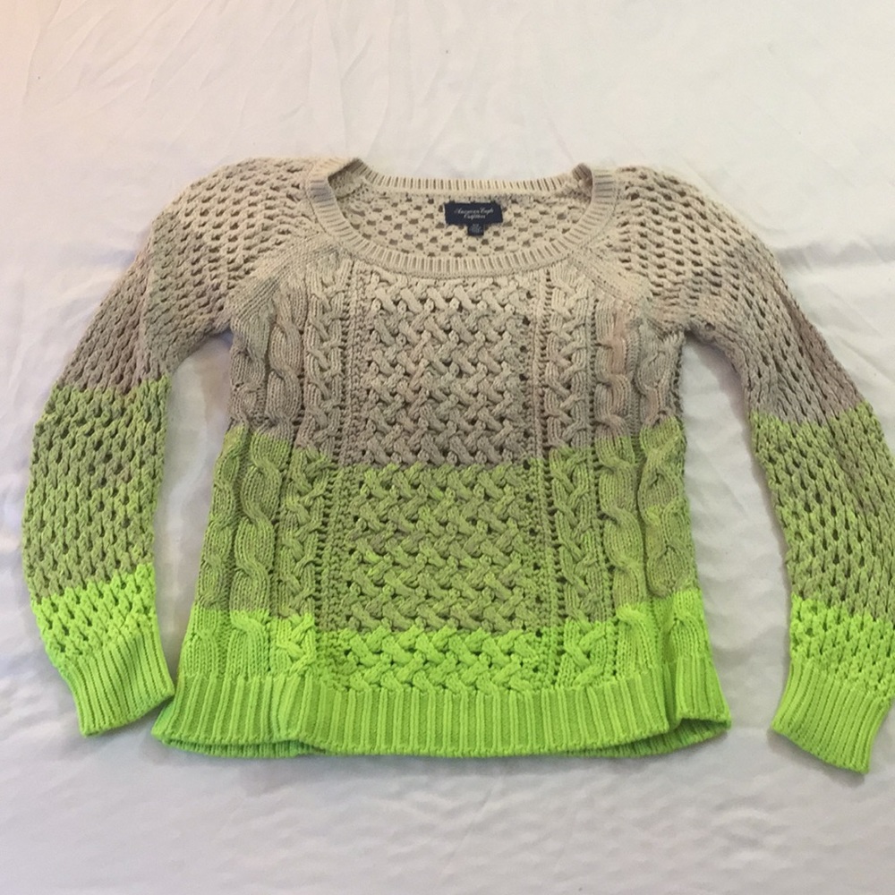 Ombré chunky knit sweater